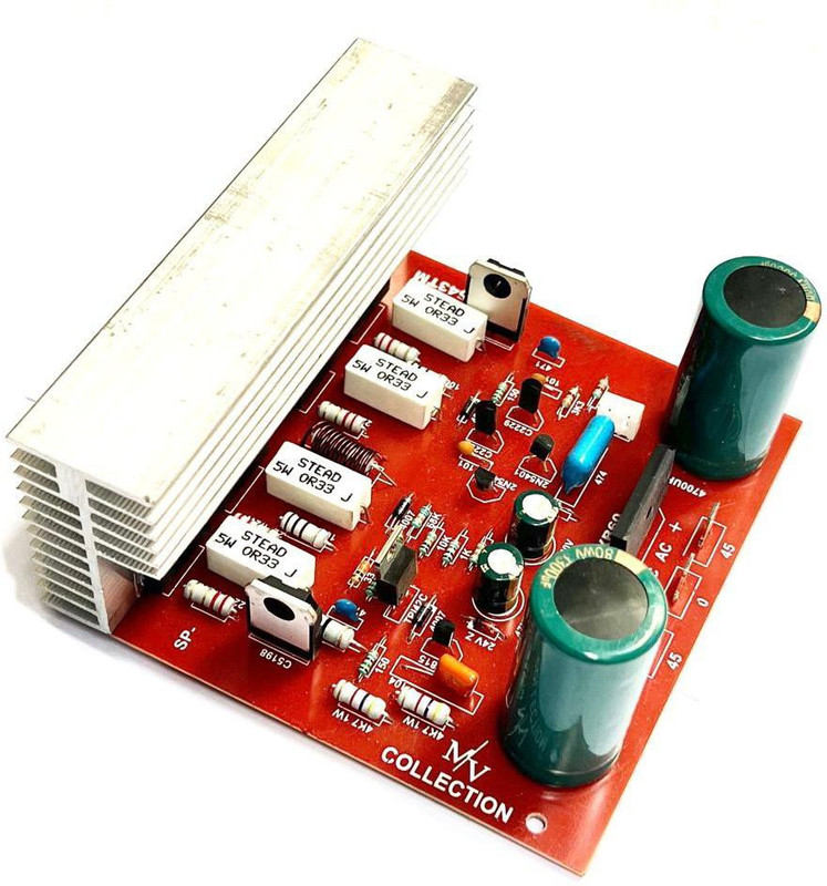 M V COLLECTION 300 WATT MONO 2SC5200 2SA1943 AMPLIFIER BOARD WITH INBUILT AC DC CONVERTER Electronic Components Electronic Hobby Kit