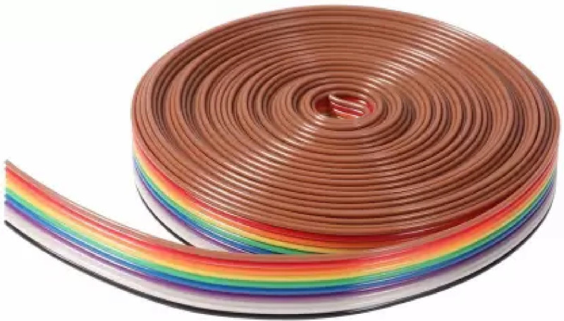 WHO ,Flat Ribbon Cable IDC Wire,IDC Rainbow Wire Flat Ribbon Electronic Components Electronic Hobby Kit