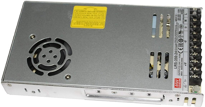 Mean Well LRS-350-24, 350W 24VDC 24V 14.6A SMPS 350 Watts Computer PSU with 0 SATA Cables(Silver)