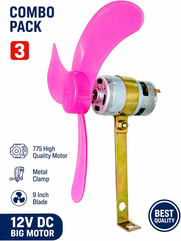 ZARKIT 775 High Quality 12v Dc Big Motor + Clamp + 9 Inch Blade Educational Electronic Hobby Kit