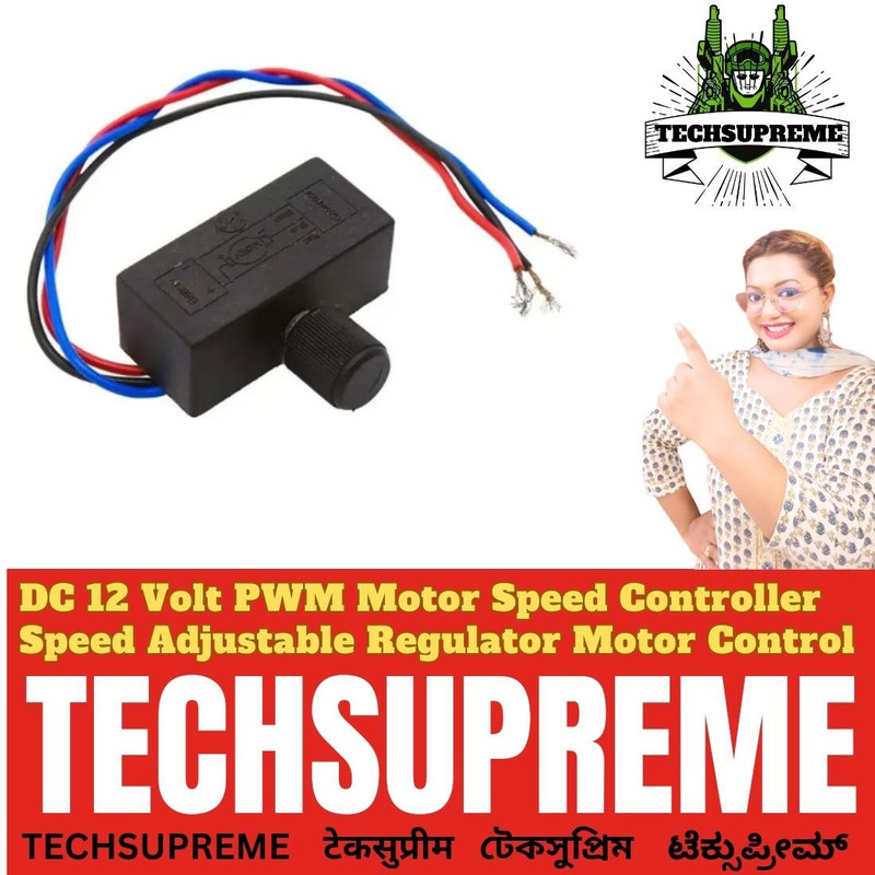SYMFONIA DC 12 Volt PWM Motor Speed Controller Speed Adjustable Regulator Motor Control Motor Control Electronic Hobby Kit