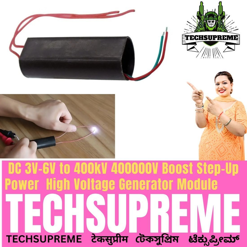 TechSupreme Best DC 3V-6V to 1000KV 400000V Boost Step-up Power Module A1 Electronic Components Electronic Hobby Kit