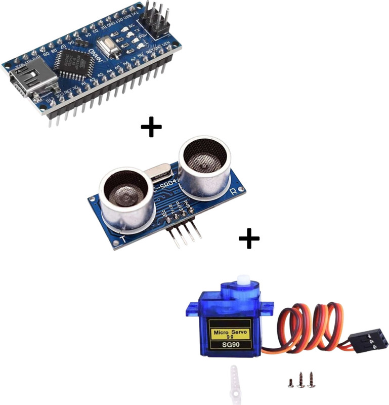 BE Components ARDUINO NANO, ULTRASONIC, SG90 KIT Electronic Components Electronic Hobby Kit