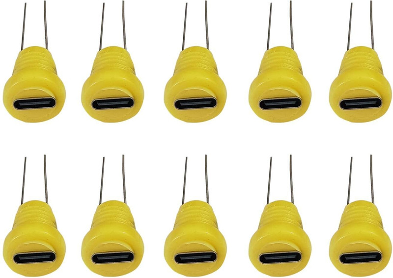 electro 50PCS 2 Pin Female USB Connector yellow C-type Electronic Components Electronic Hobby Kit