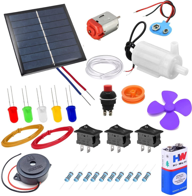 SYMFONIA Solar Power Water Pump Simple Circuit Buzzer Science Project Electronic kit Educational Electronic Hobby Kit