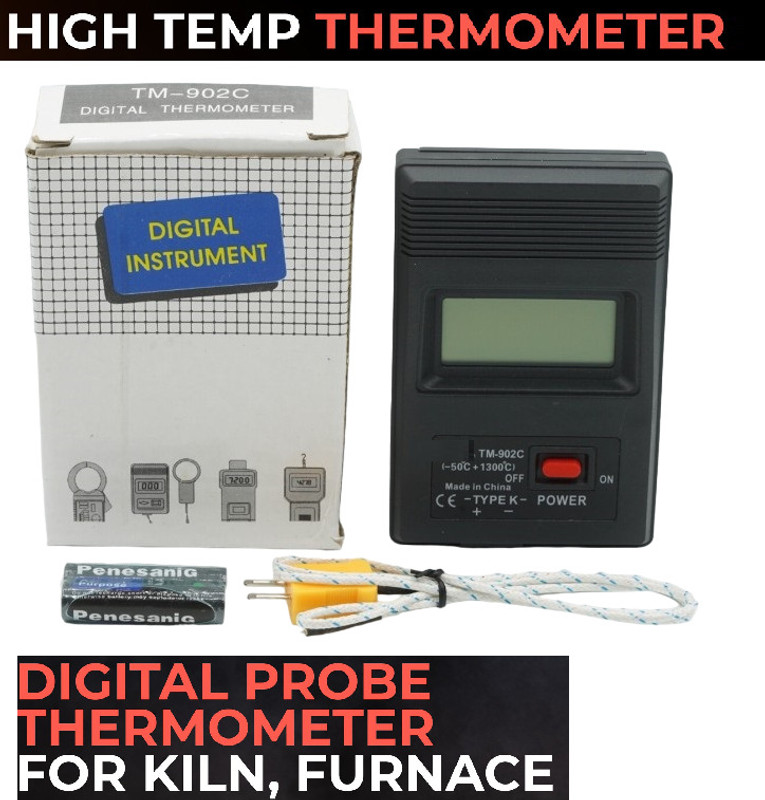 GoodsBazaar TM-902C Industrial Digital Thermometer Meter + Thermocouple K Type Probe Sensor Instant Read Thermocouple Kitchen Thermometer