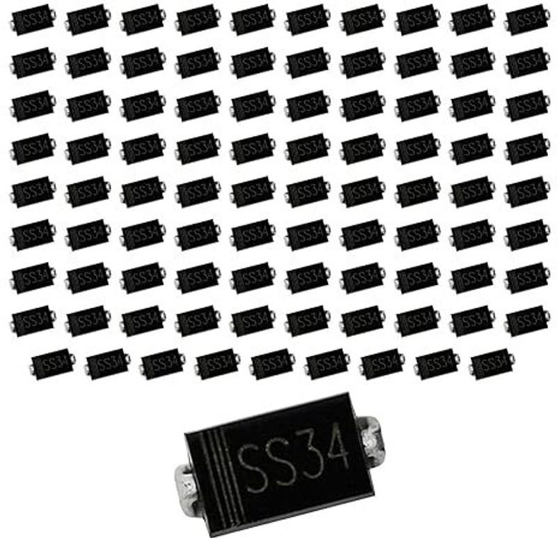Tayal IN5822 SMA SS34 SMD Schottky Diode 3A 40V (100 PCS) Electronic Components Electronic Hobby Kit