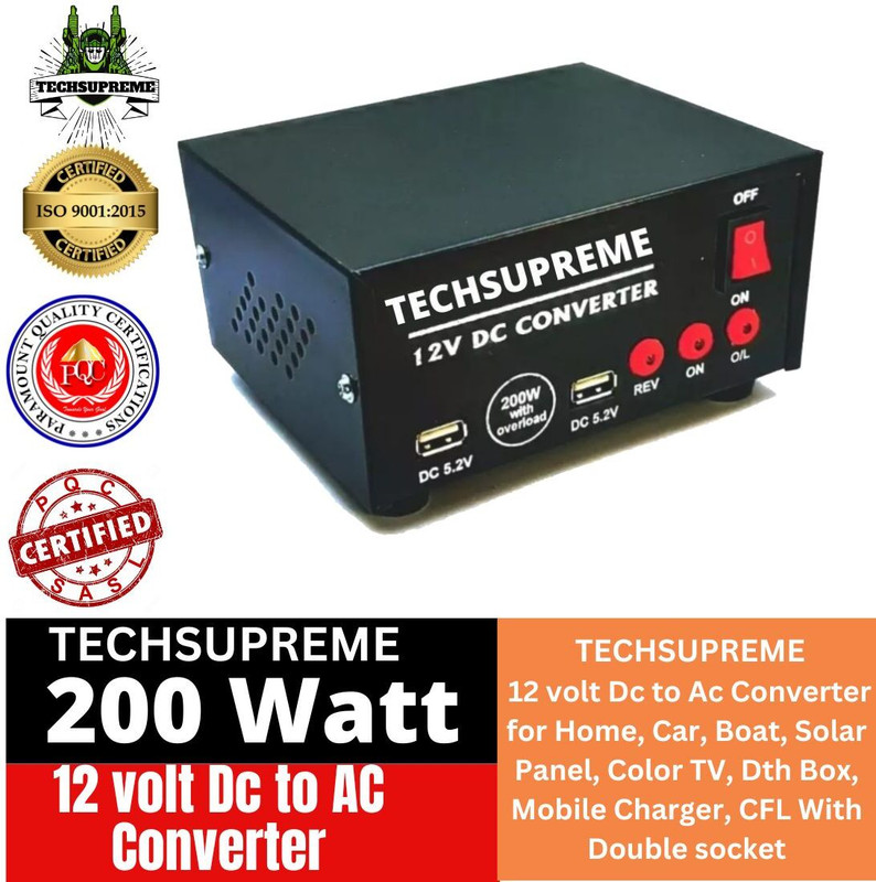 TechSupreme 12v dc to ac converter 200w kit A2 Electronic Components Electronic Hobby Kit