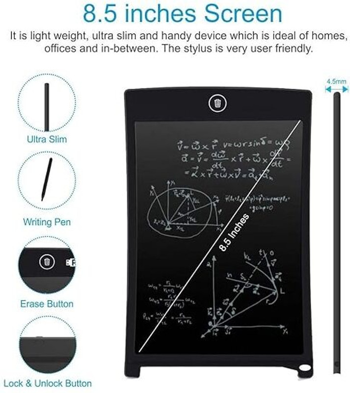 Lacasada LCD Writing Board Slate Drawing Record Notes Digital Notepad with Pen(Multicolor)