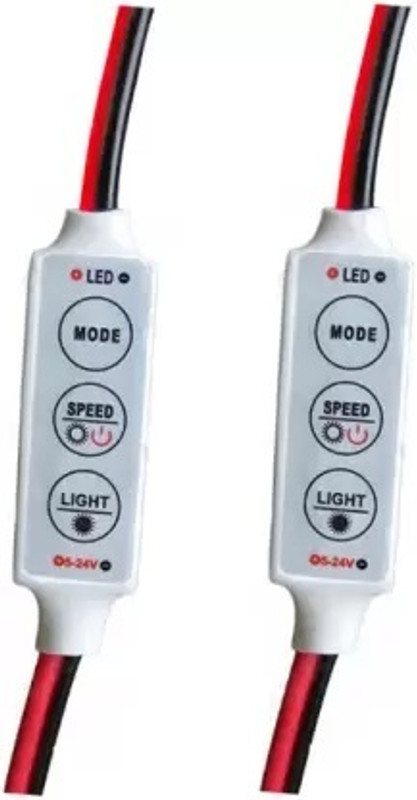 StrawHat (2 Pieces) 6 Mode & 5 Speed LED Strip Light Flasher Blinker Strip Controller Micro Controller Board Electronic Hobby Kit