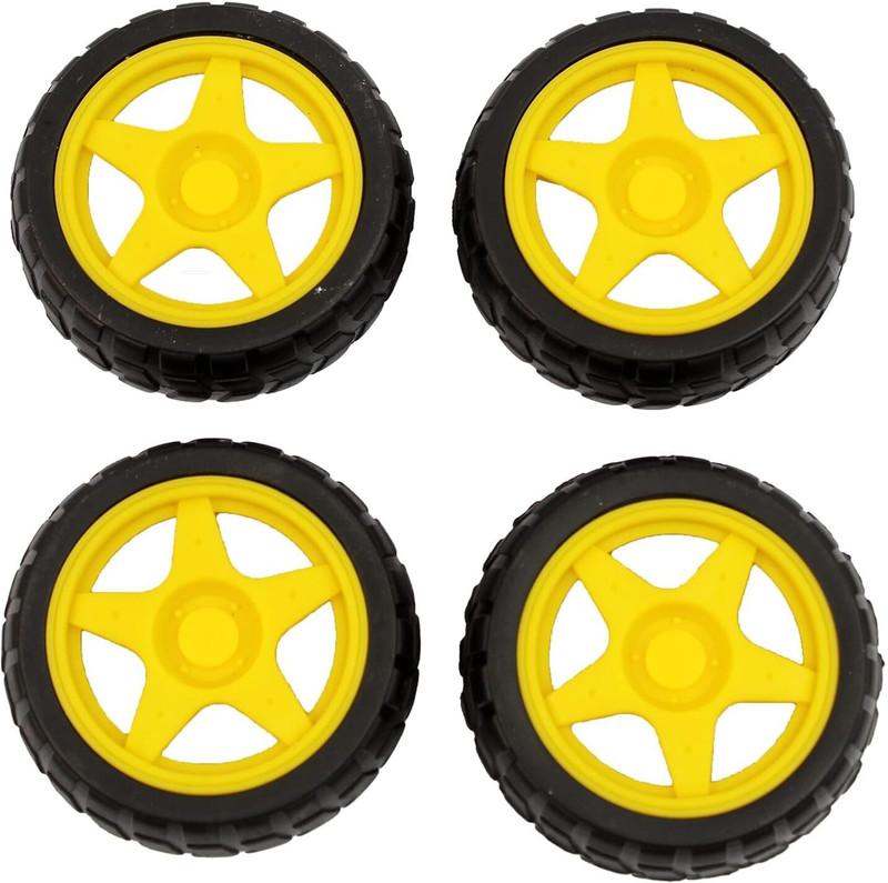 electro 4PCS 65 MM GEAR MOTOR TYRE/WHEEL, TYRE FOR TOY CAR, BO MOTOR Game Electronic Hobby Kit
