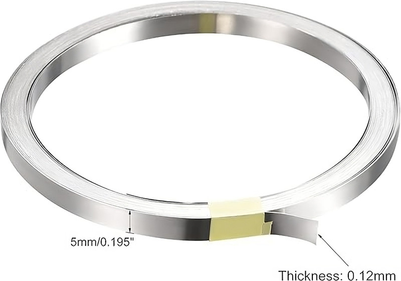 Big Enterprises 18650 Nickel strip 5 Meter Single-type Thick 0.12 width 5mm Nickel plated. Automotive Electronic Hobby Kit