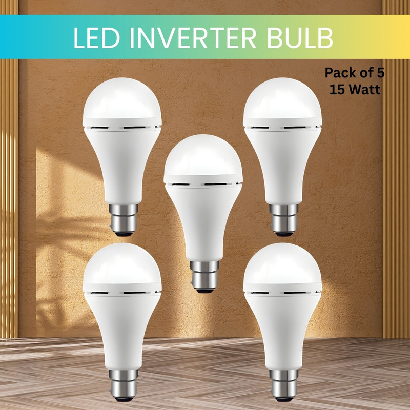 FRONY 15W Rechargeable Emergency Inverter LED Bulb, Upto 4 Hours Battery For HomeIZ57 4 hrs Bulb Emergency Light(White)