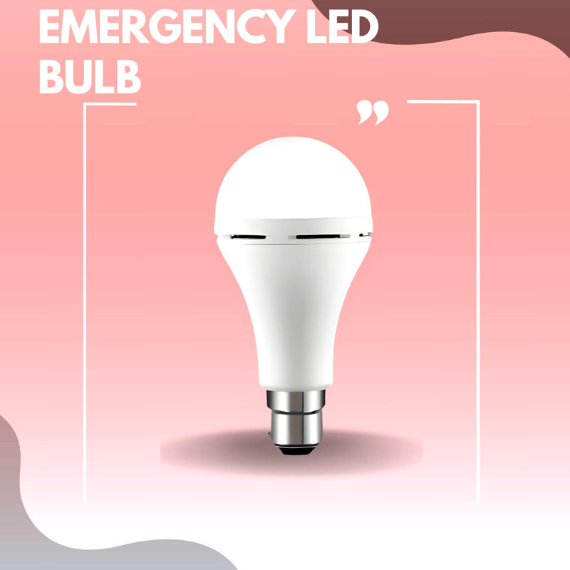 GUGGU Rechargeable Emergency Bulb With Inverter Bulb for home 4Hrs battery backupS142 3 hrs Bulb Emergency Light(White)