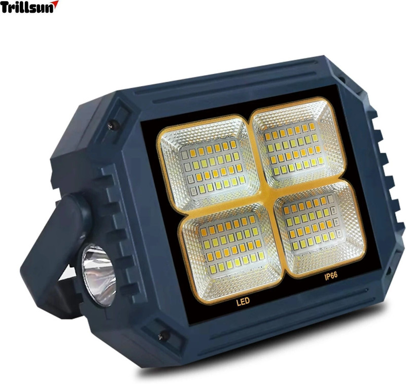 Trillsun 114 LED Solar Rechargeable Home Lighting with 50W Torch 4 hrs Lantern Emergency Light(Green)