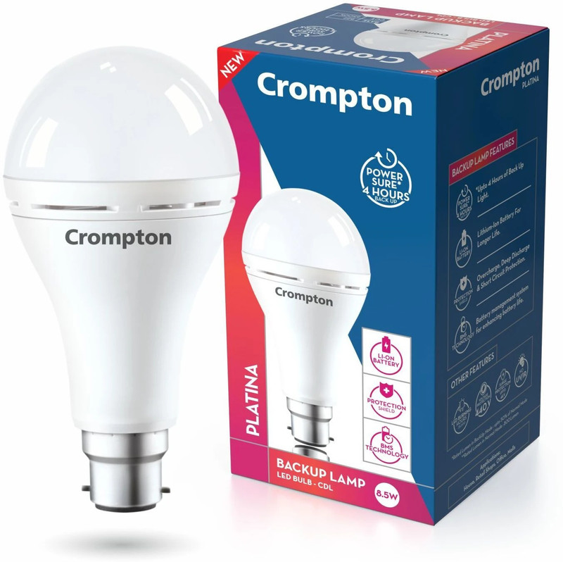 Crompton 8.5W Backup Lamp 4 hrs Bulb Emergency Light(CDL)
