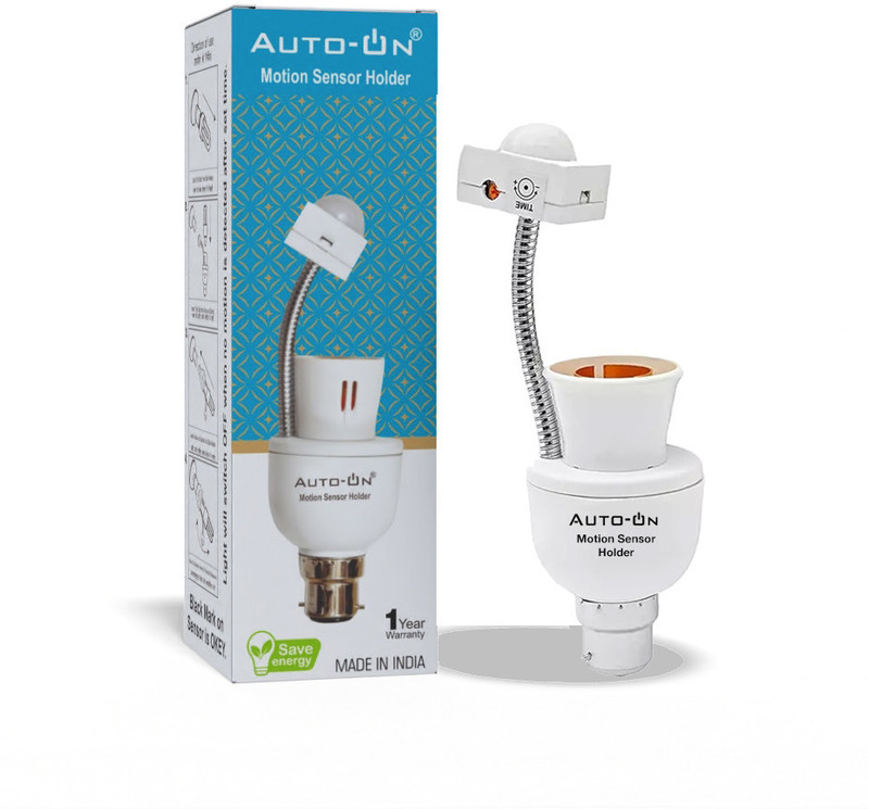 auto-on Light Sensor Fixture (0.3 Watts) (Convert any Bulb to Automatic) 0.1 hrs Bulb Emergency Light(White, Blue)