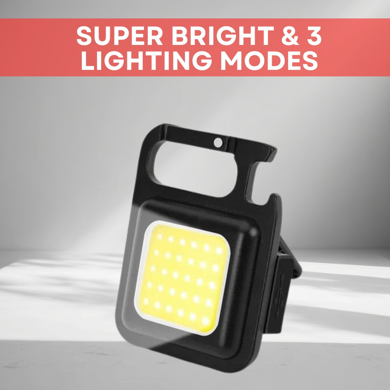 SACRO Rechargeable Small (COBB Light) With Keychain and 4 Hours Battery LifeD57 4 hrs Torch Emergency Light(Black)