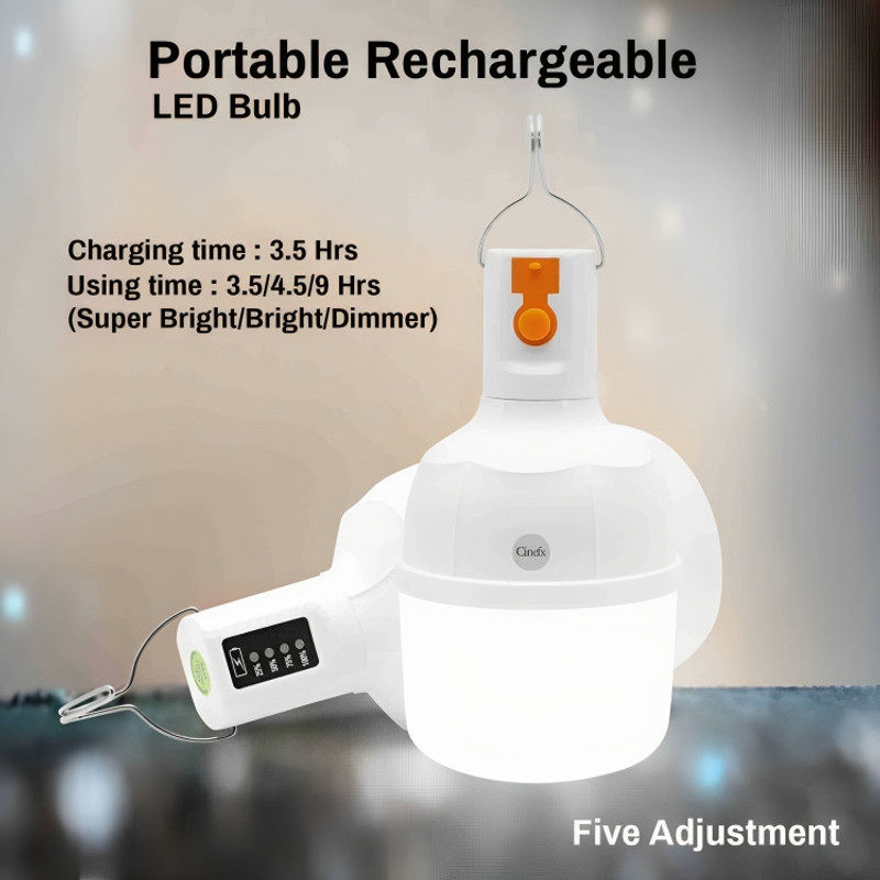 Cinefx 18W USB LED Rechargeable Portable Waterproof Battery Backup Upto 9 hrs Lantern Emergency Light(White)
