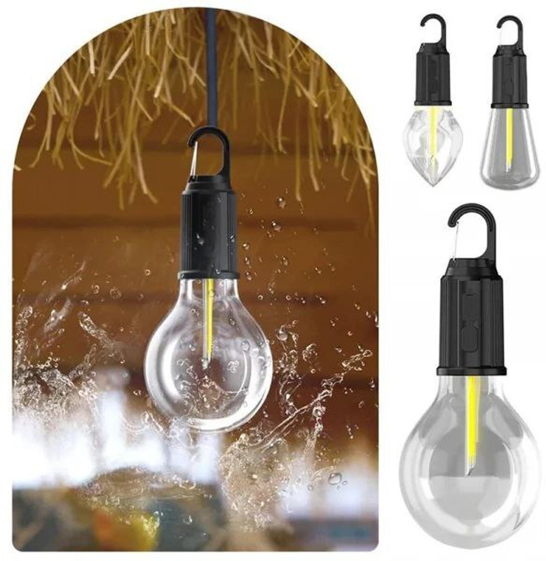 Swadana Hanging Clip Bulb USB Rechargeable LED Emergency Light for Camping & Power Cut 4 hrs Bulb Emergency Light(Multicolor)