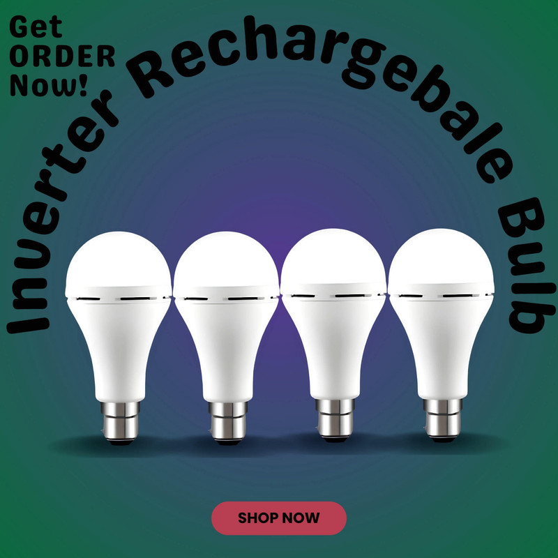 SACRO Rechargeable Emergency Bulb Inverter Bulb for home 3Hr battery backup_Pack4 L323 3 hrs Bulb Emergency Light(White)