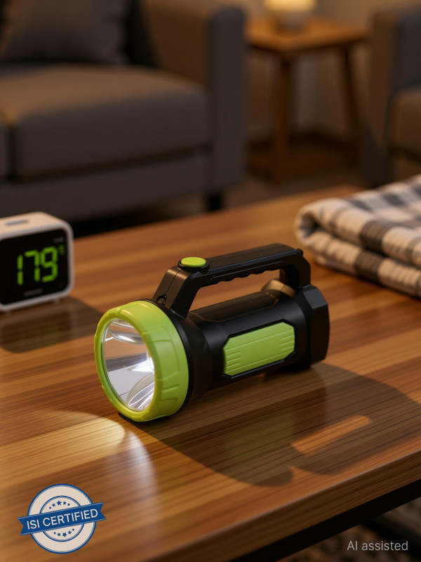 HAVELLS beemer pro 3 hrs Torch Emergency Light(Black, Green)