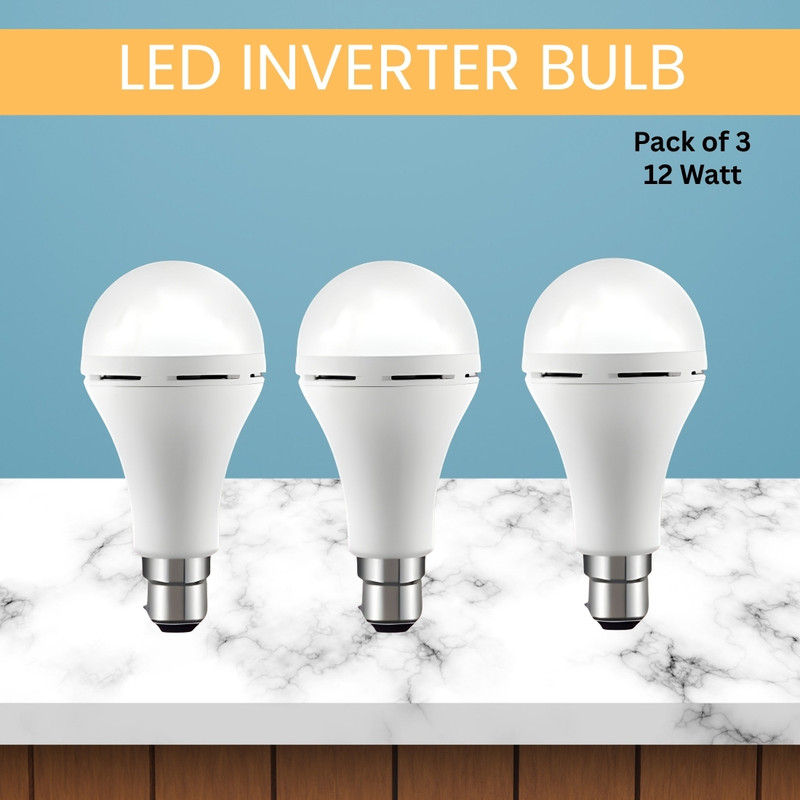 YAROH e3_Surya 5 Portable 12W Rechargeable Emergency LED Inverter Bulb 3 hrs Bulb Emergency Light(White)