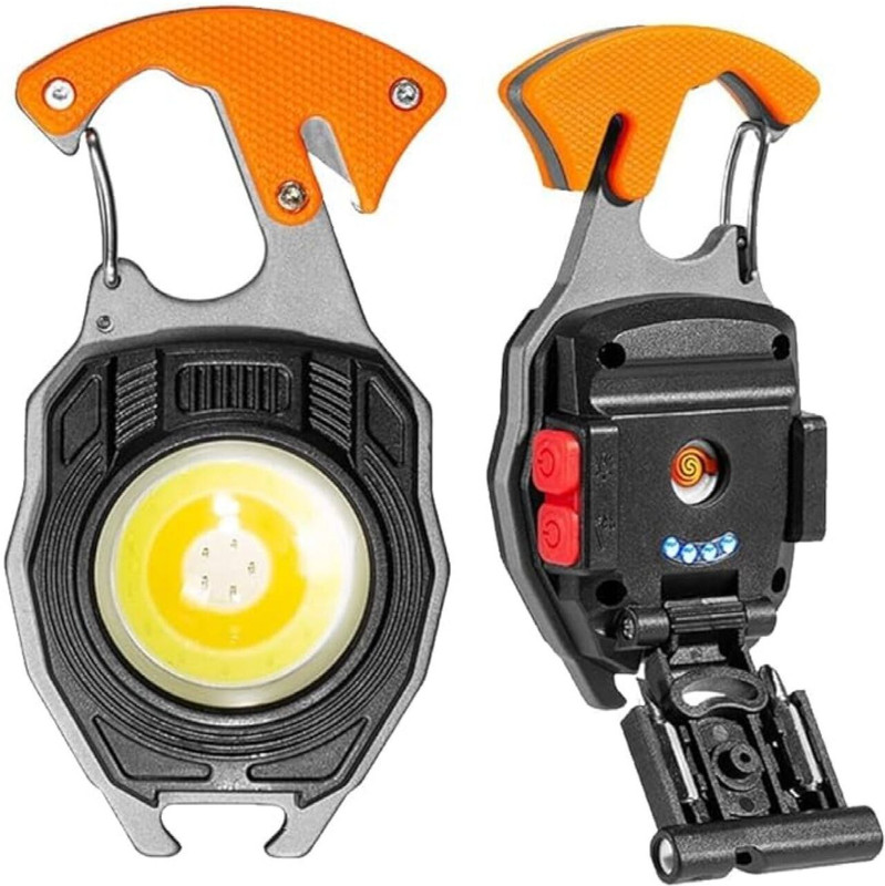 Bistrodel Rechargeable Keychain LED Flashlight with Multi-Tools 3 hrs Torch Emergency Light(Multicolor)