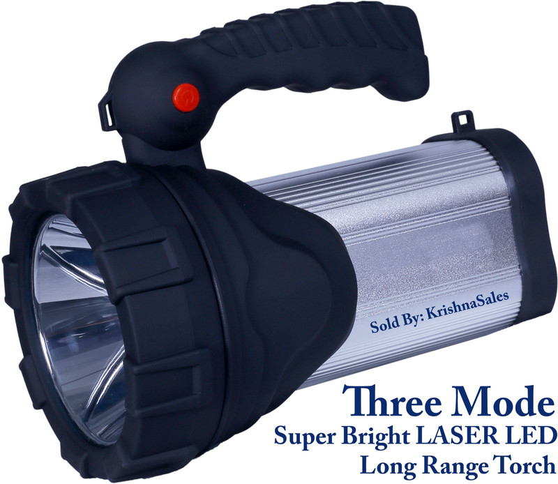 shoptric torch light with 300w 3 mode super bright 3 km long range laser blinker LED 12 hrs Torch Emergency Light(Multicolor)