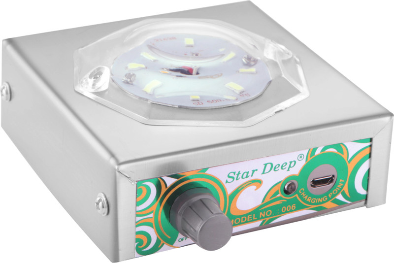 STARDEEP 006-EMERGENCY-LIGHT-WITHOUT-SOLAR-PANEL-SILVER-COLOUR 8 hrs Lantern Emergency Light(Silver)