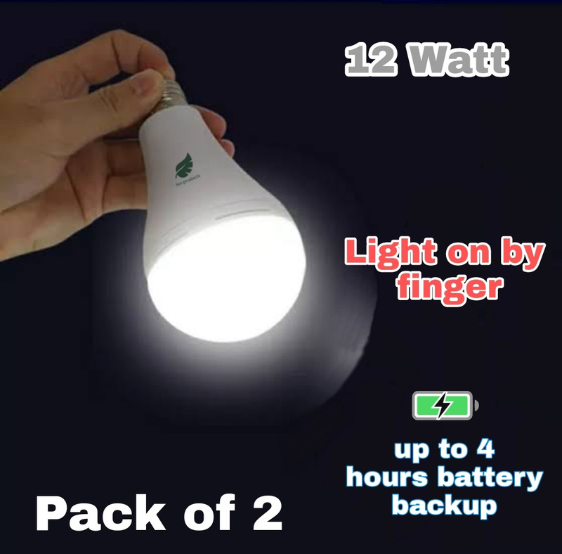 Alfa Bright inverter rechargeable emergency bulb 12wt pack of 3 upto 4Hrs backup 3 hrs Bulb Emergency Light(White)