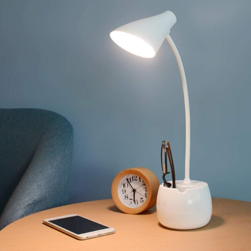 mjswari TABLE LAMP WITH PEN STAND & MOBILE STAND Flood Lamp Night Lamp 5 hrs Flood Lamp Emergency Light(Multicolor)