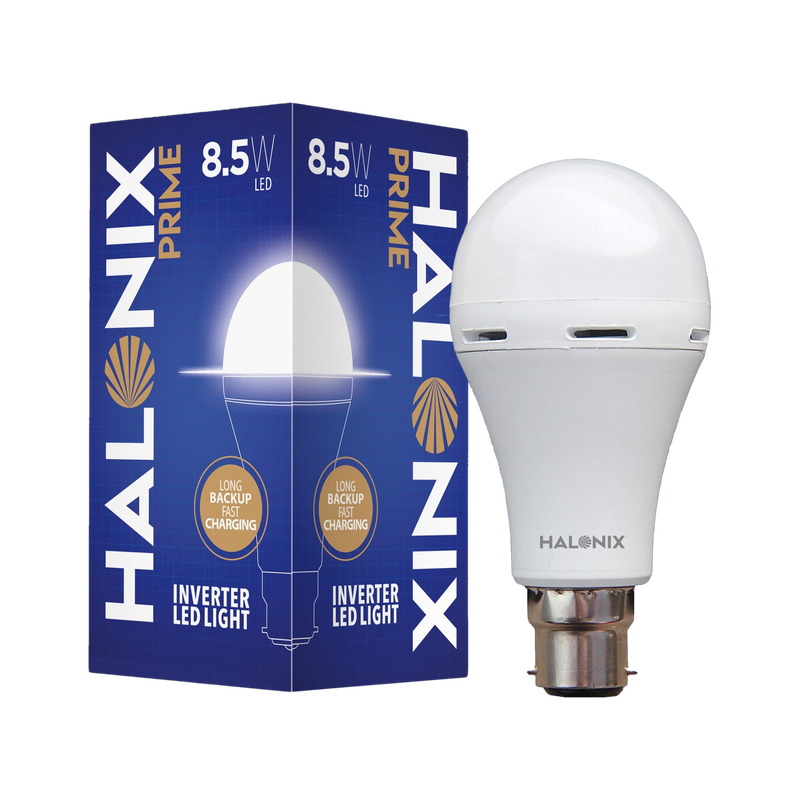 HALONIX Led rechargeable emergency led light 8.5W B22 Cool White bulb 4 hours Bulb Emergency Light(White)