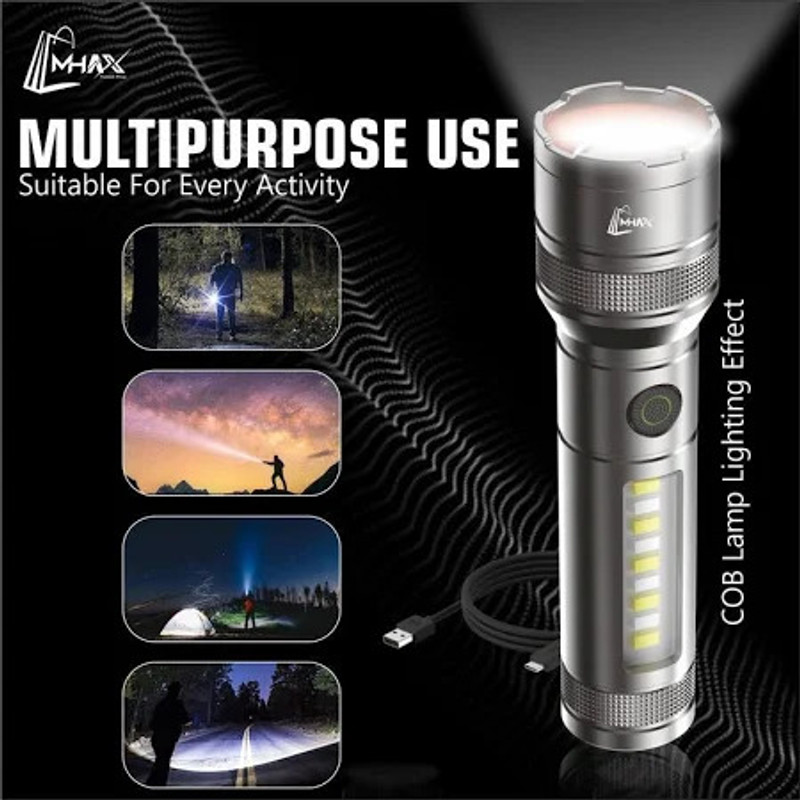TANSHA M16 Waterproof Tactical Torch with Multiple Lighting Modes 6 hrs Torch Emergency Light(Multicolor)