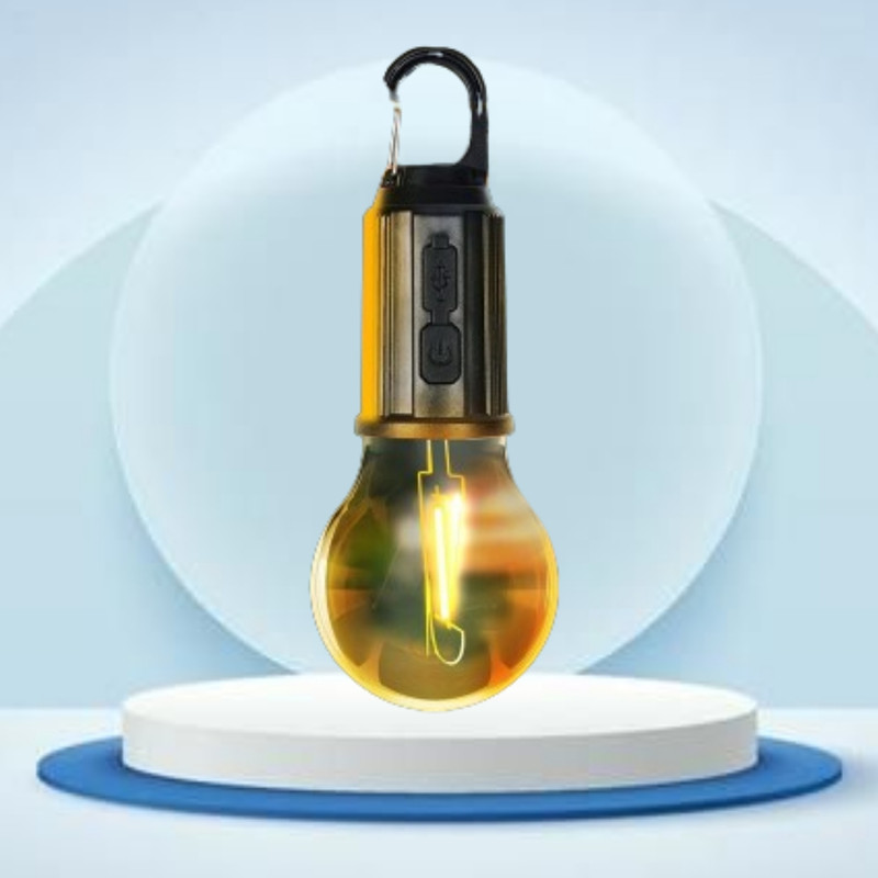 FRONY Rechargeable Camping Lights, Waterproof LED Bulb For Tent with USB Type C Z247 5 hrs Bulb Emergency Light(Black)