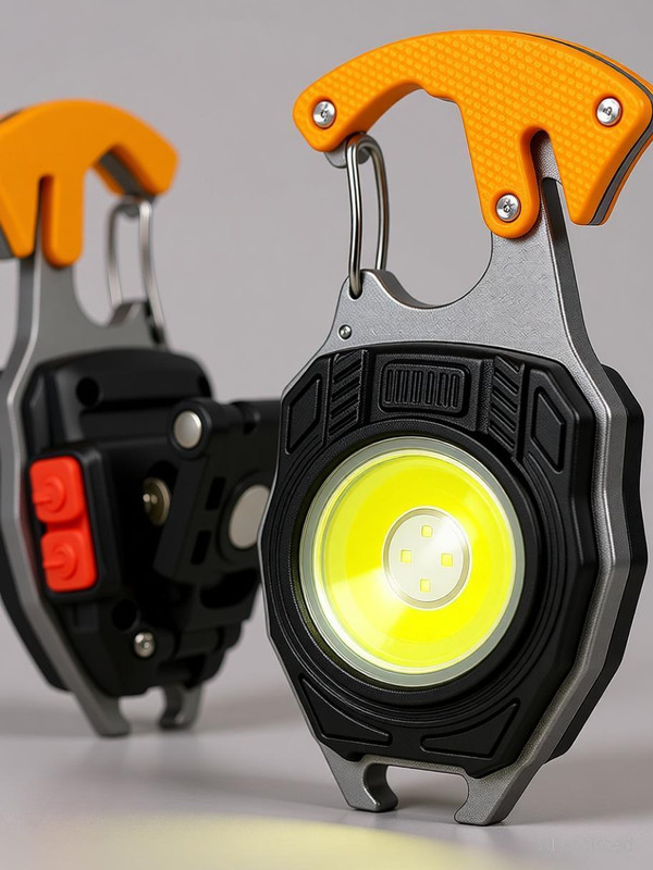 Bistrodel Rechargeable Keychain LIGHT with 6 Lighting Modes & Cigarette Lighter 1.5 hrs Torch Emergency Light(Black, Blue)