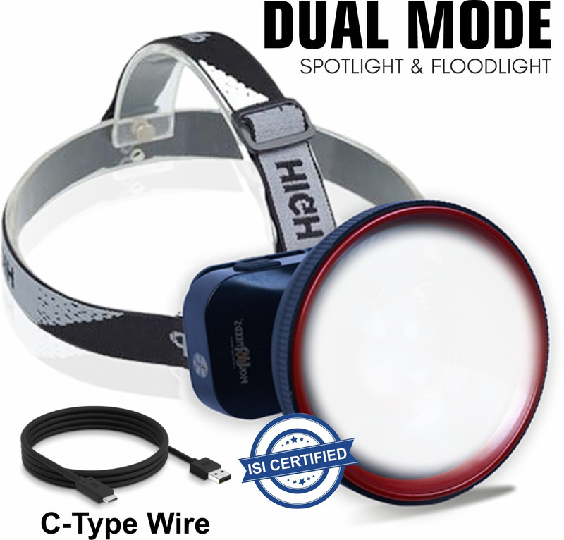 Pick Ur Needs Super Power Head Lamp With 3 Mode LED Zoomable Head Light For Camping Headlamp 5 hrs Torch Emergency Light(Black)