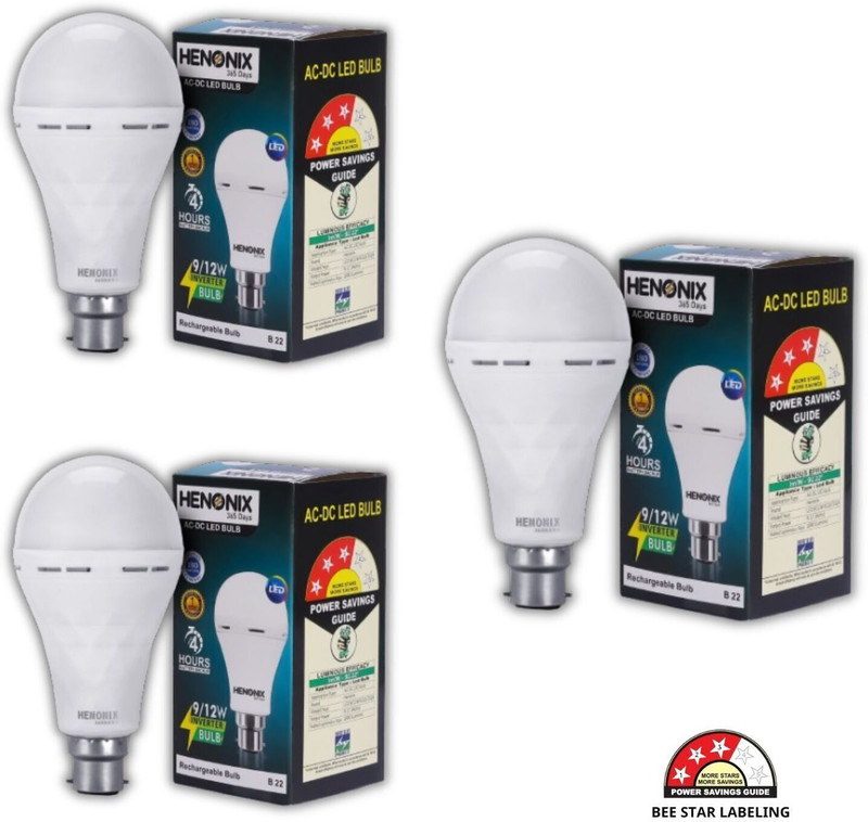 HALONIX LED PRIME INVERTER 9W B22 4 hrs Bulb Emergency Light(White)