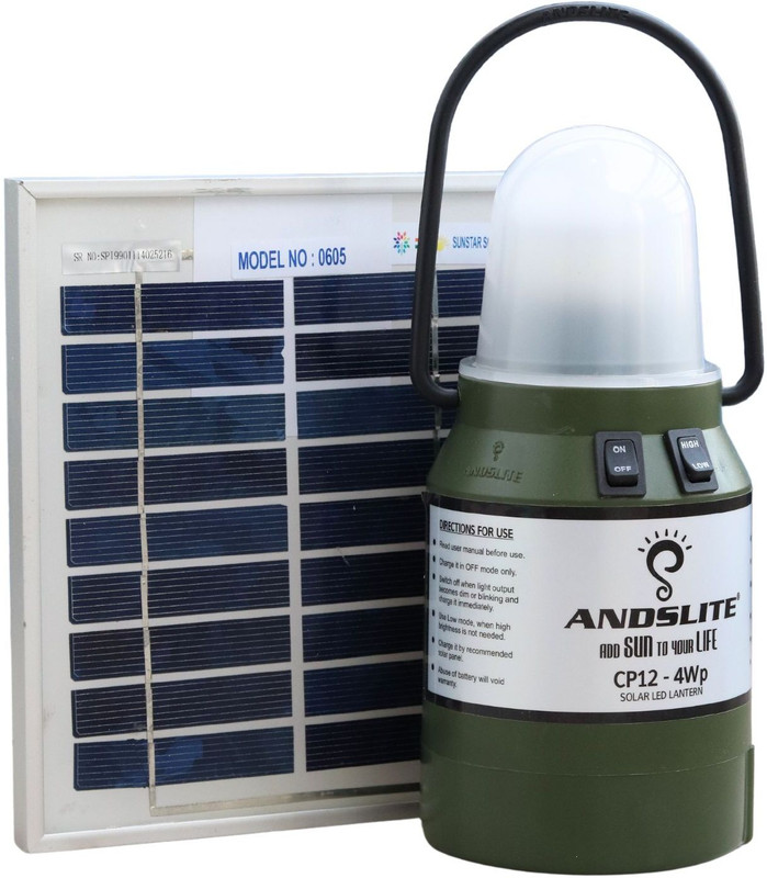 ANDSLITE CP12 Solar LED Lantern With Mobile Charging 15 hrs Flood Lamp Emergency Light(Multicolor)