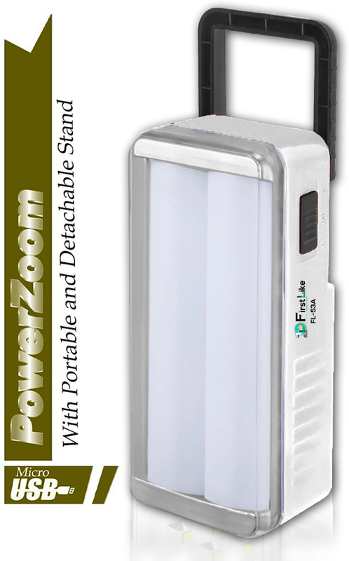 VR Bright Lite Portable High-Bright 2 Tube With Android Charging Support-VR106 6 hrs Lantern Emergency Light(White)