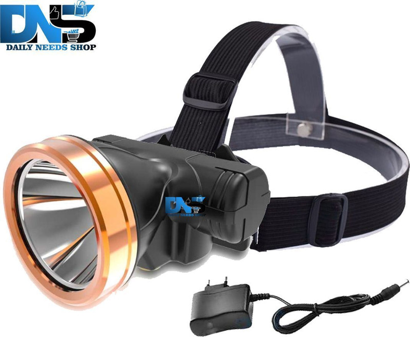 Daily Needs Shop LED Head Torch Light Laser with Blinker (SOS Mode) Emergency Waterproof 6 hrs Torch Emergency Light(Black)