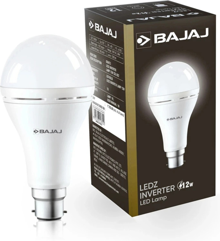 BAJAJ LEDZ INVERTER LAMP 12W 4 hrs Bulb Emergency Light(White)