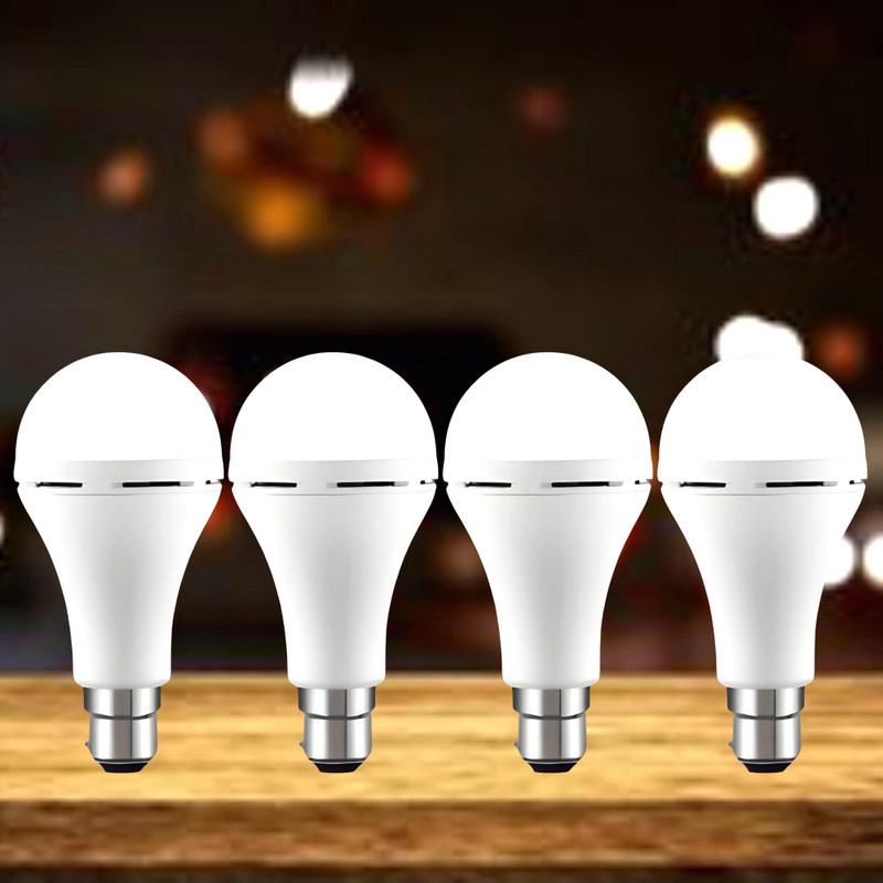 Clairbell Emergency 15W Inverter LED Bulb with 1200mAh Rechargeable Battery Pack of 2 A266 4 hrs Bulb Emergency Light(White)