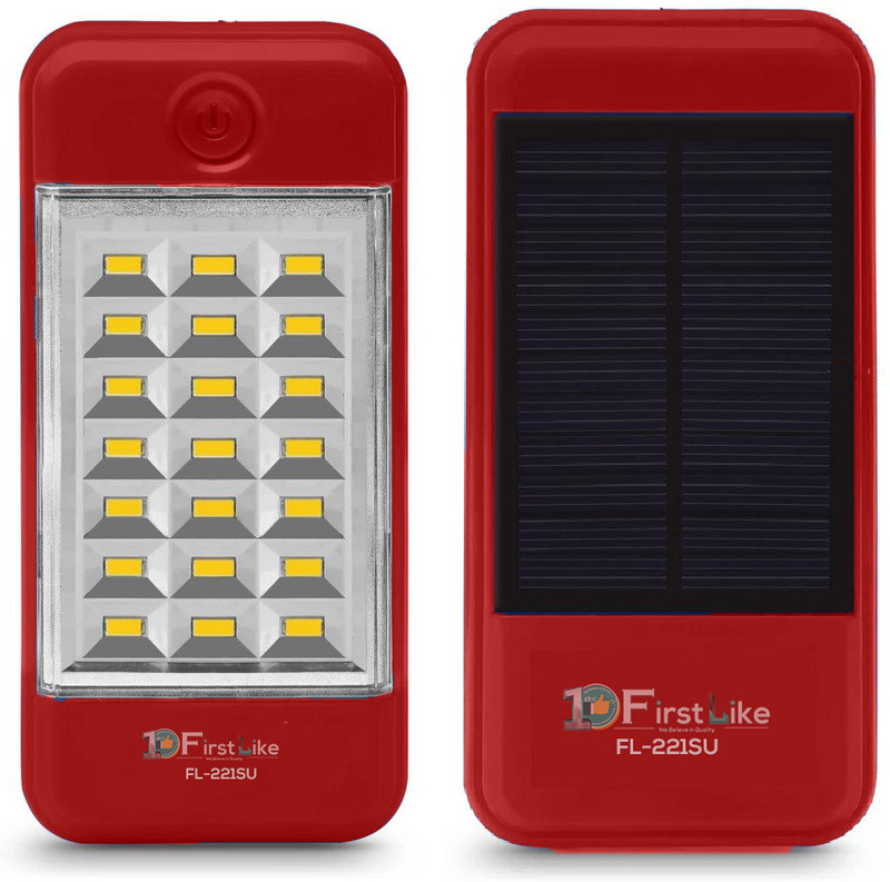 FIRSTLIKE Mini Power Bank Cum 21 Hi-Bright LED Rechargeable Solar Light 7 hrs Flood Lamp Emergency Light(Blue)