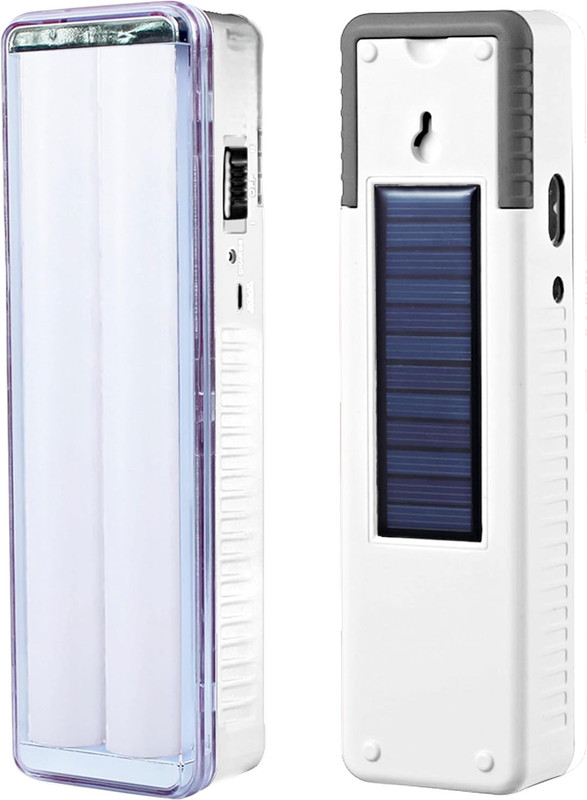 GLOWISH SOLAR CHARGING SUPER BRIGHT SUPER GLOWING RECHRGEABLE LED TWIN TUBE LANTERN 6 hrs Lantern Emergency Light(White, Red, Blue)