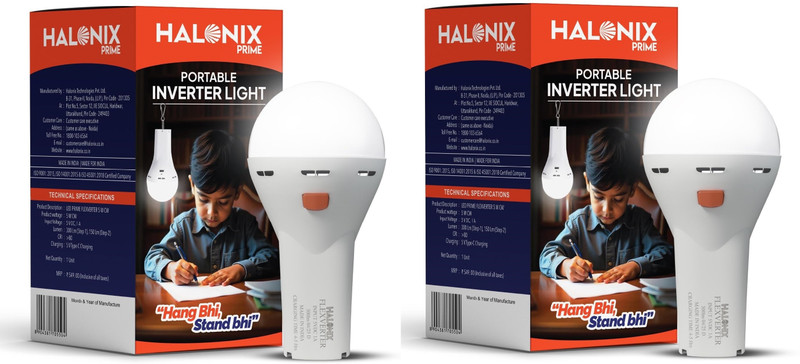 HALONIX 5W PORTABLE WHITE EME BULB PACK OF-02 4 hrs Bulb Emergency Light(White)