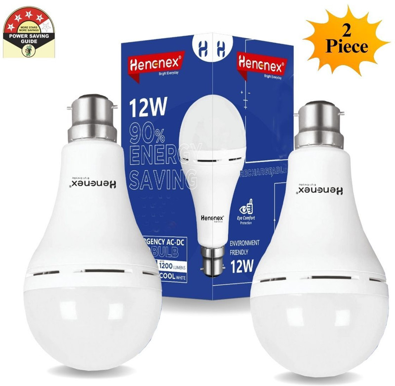 heoluix 12W Charging Emergency Inverter Bulb 4 hrs Bulb Emergency Light(White)