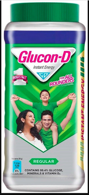 GLUCON-D Glucose Based Beverage Mix - 1 kg Jar | Sports Drink(1 kg, REGULAR Flavored)