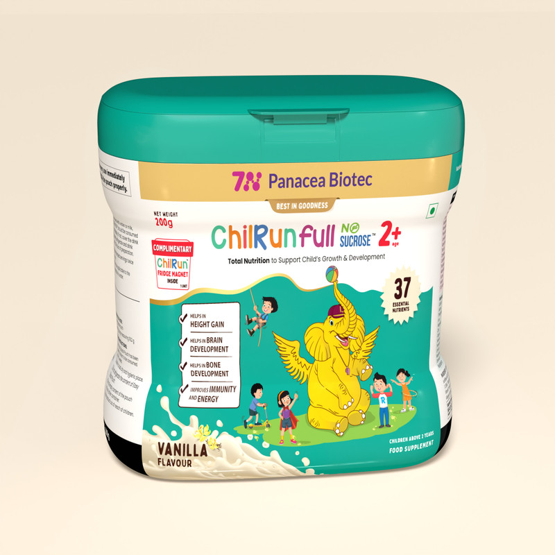 Chilrun Full Powder 2+, Total Nutrition Jar Nutrition Drink(200 g, Vanilla Flavored)