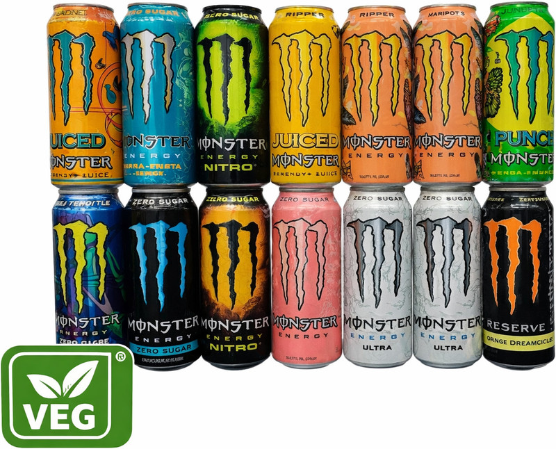 Savoy Impex Monster Energy Drink Assorted Flavours 500ml (Pack of 12) Zero Sugar and Juice Energy Drink(12x500 ml, Assorted Flavored)